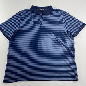 Michael Kors Men’s Navy Blue Striped Polo Shirt Size XL